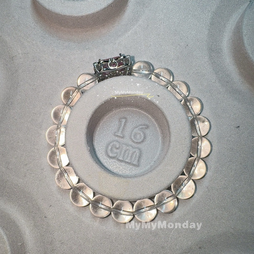 Clear Quartz Bracelet 9mm - Picture 6 of 9